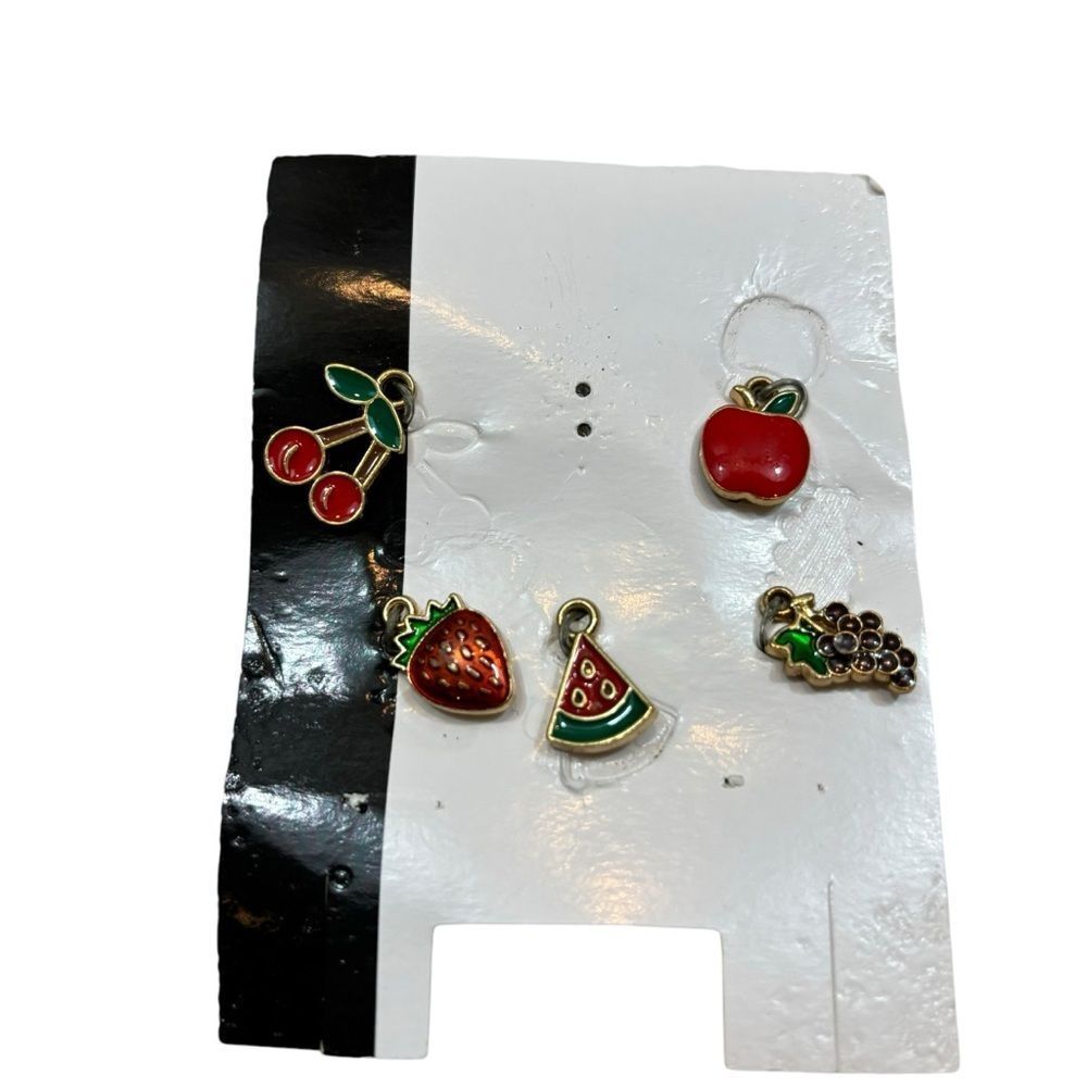 Lot of 5 Brand New Fruit Necklace or Bracelet Charms